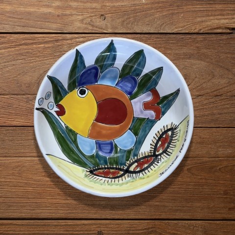 Sicilian handmade soup plate Plate De Simone per Giusina Under the Sea Sicilian handmade soup plate Plate De Simone per Giusina Under the Sea